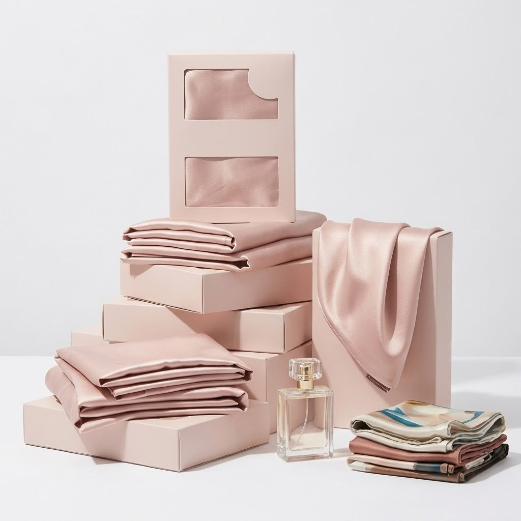 Pure Mulberry Silk Pillowcase in Rose Gold