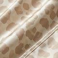 Champagne Leopard Print Satin Pillowcase with Draped Accent and Gift Box
