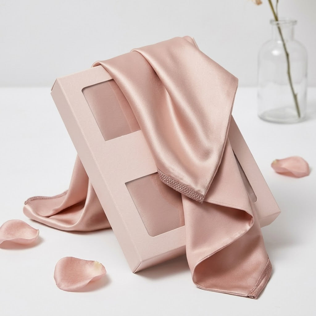 Pure Mulberry Silk Pillowcase in Rose Gold