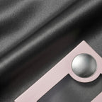 Gemini said Elegant Black Satin Pillowcase with Draped Accent and Designer Gift Box
