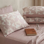 Draped Butterfly Faux Silk Pillowcase Set