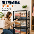 🎁💞LAST DAY 75% OFF ✨📦Pureluxo®Large Heavy-Duty Thick Plastic Clear Storage