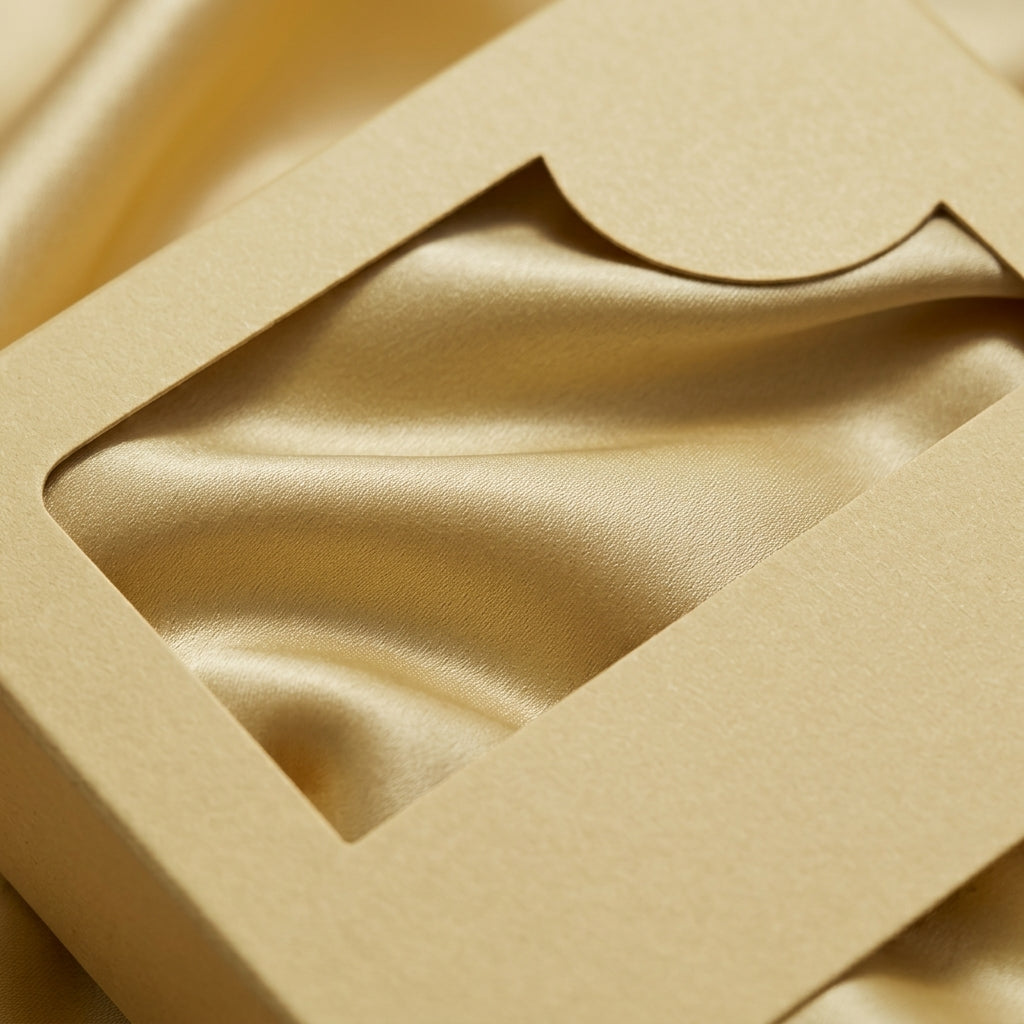 Gemini said Pale Gold Satin Pillowcase with Elegant Draped Detail and Gift Box