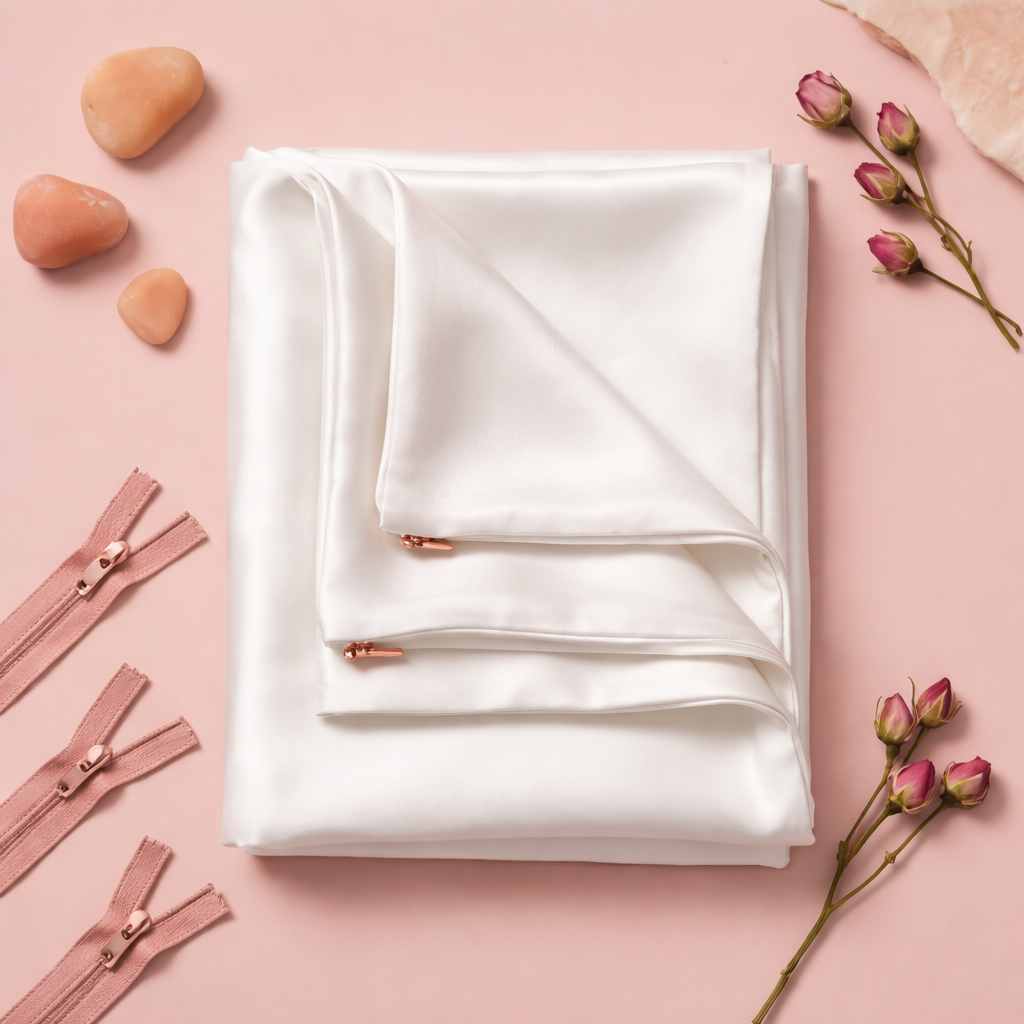 Draped Scarf Silk Pillowcase in Gift Box