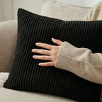 4pc Ribbed Corduroy Cushion Cover