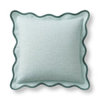 Scalloped Edge Linen Cushion Cover